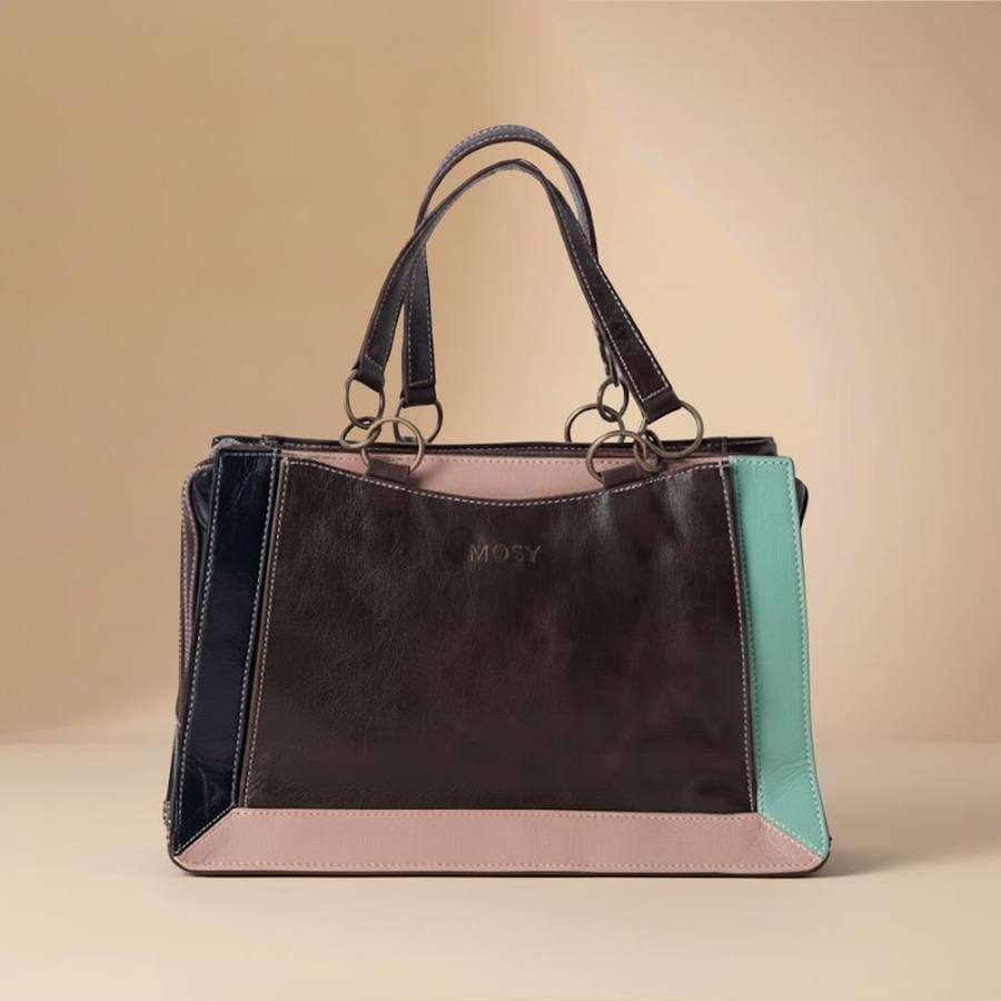 Palettegrain Leather Shoulder Bag
