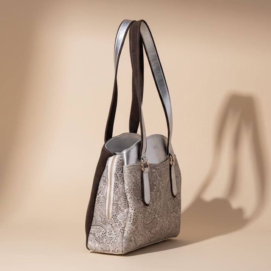 Silver-Loom Satchel