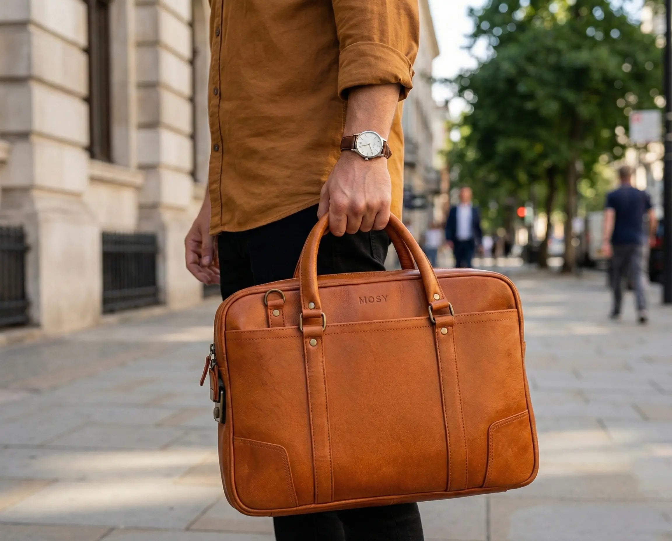 Garnet Leather Briefcase