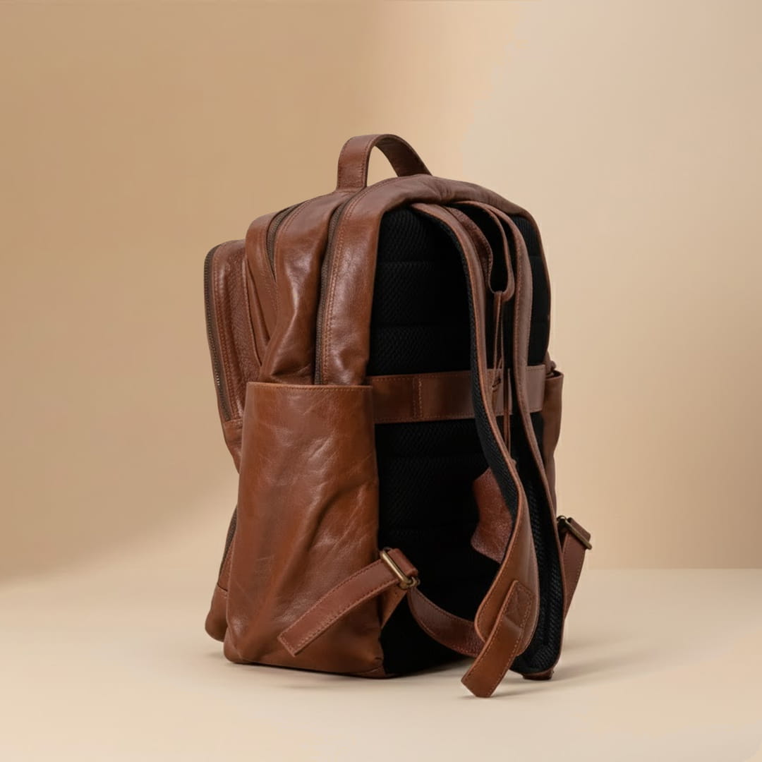Archide Backpack: Handmade Full-Grain Leather Travel & Work