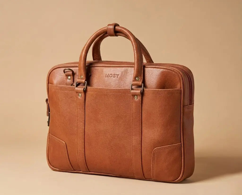 Garnet Leather Briefcase