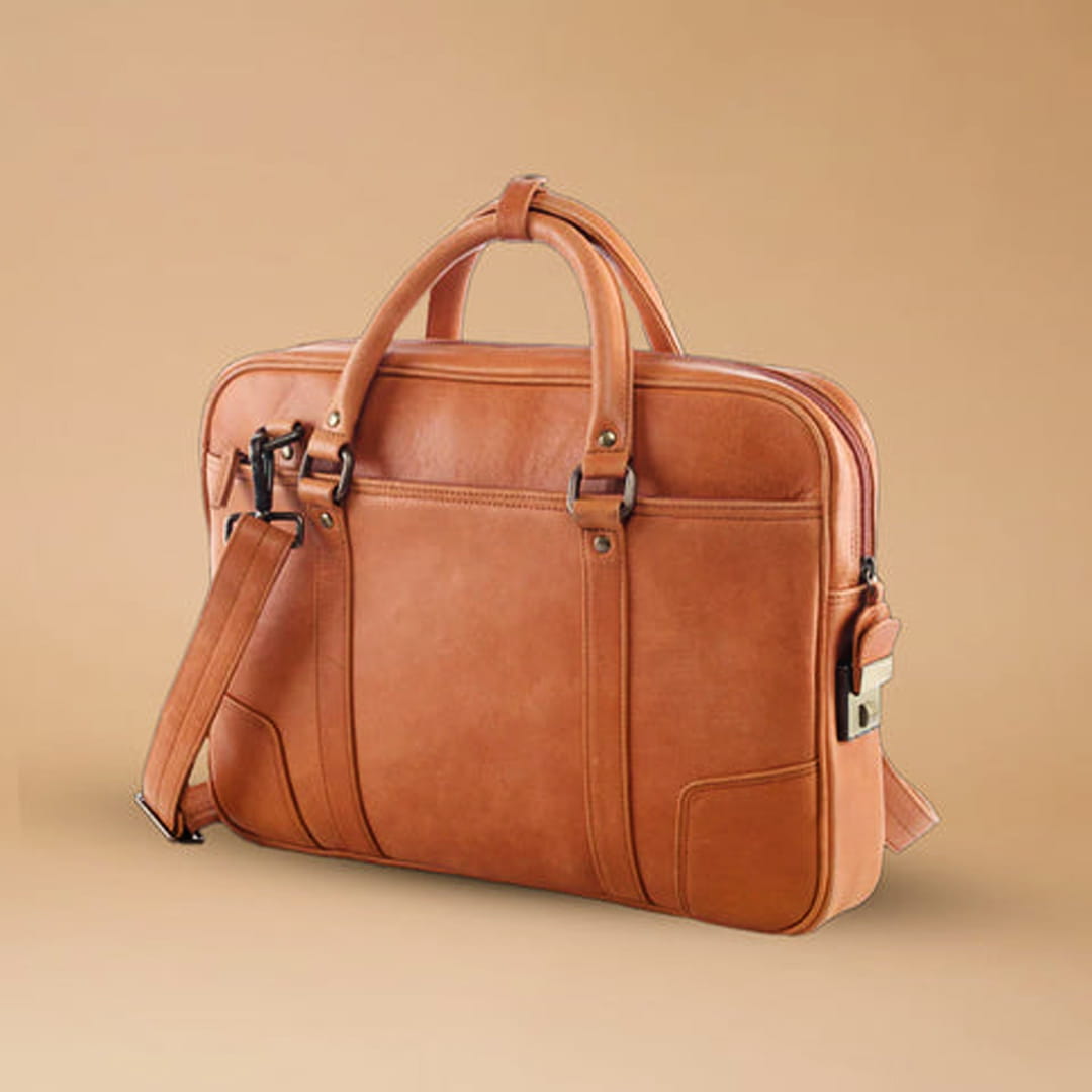 Garnet Leather Briefcase