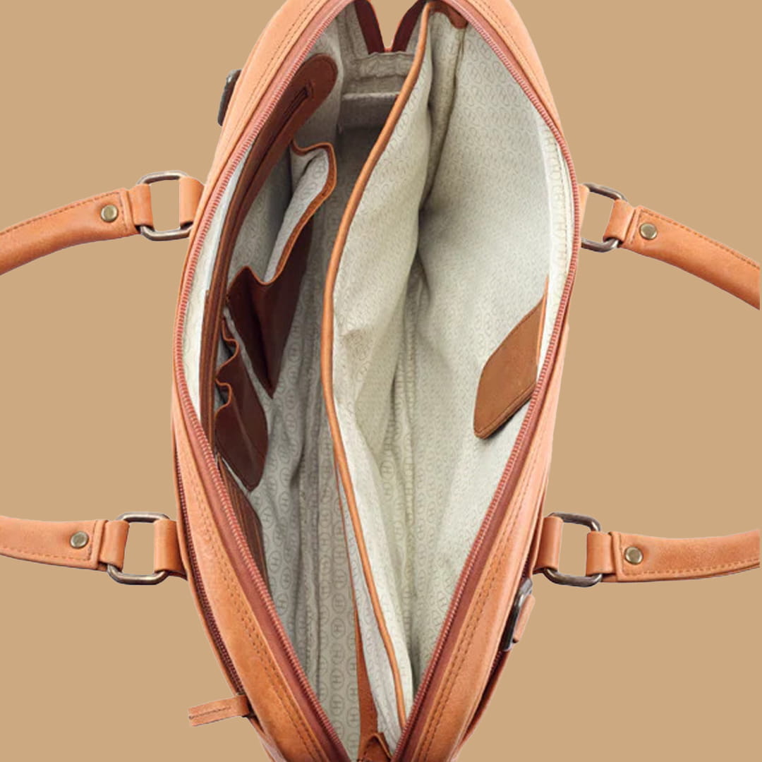 Garnet Leather Briefcase