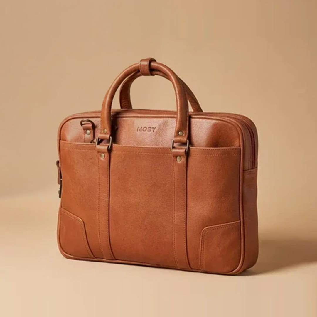 Garnet Leather Briefcase