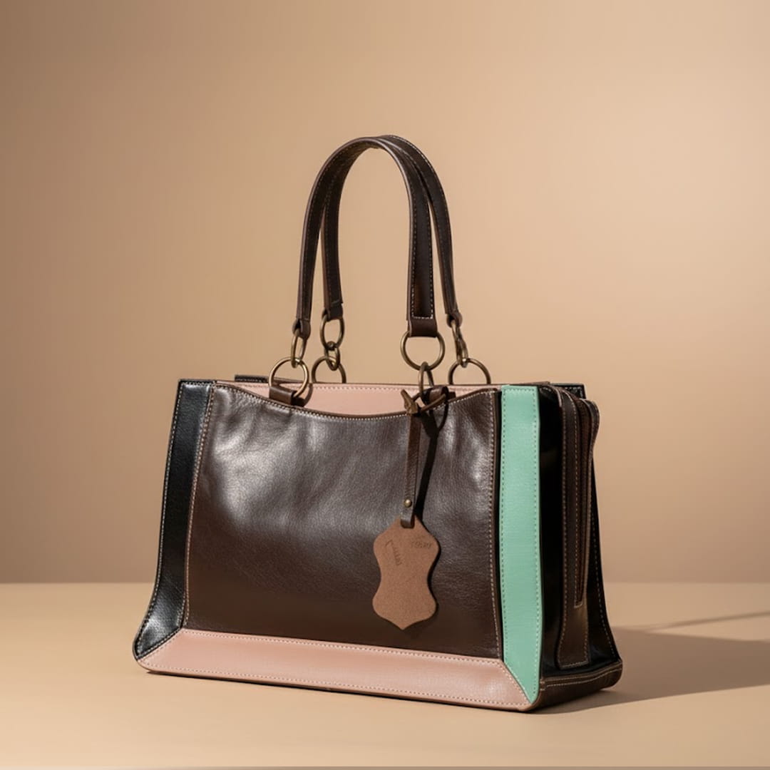 Palettegrain Leather Shoulder Bag