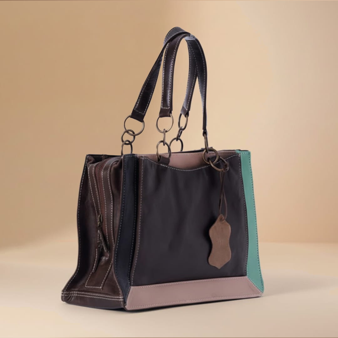 Palettegrain Leather Shoulder Bag