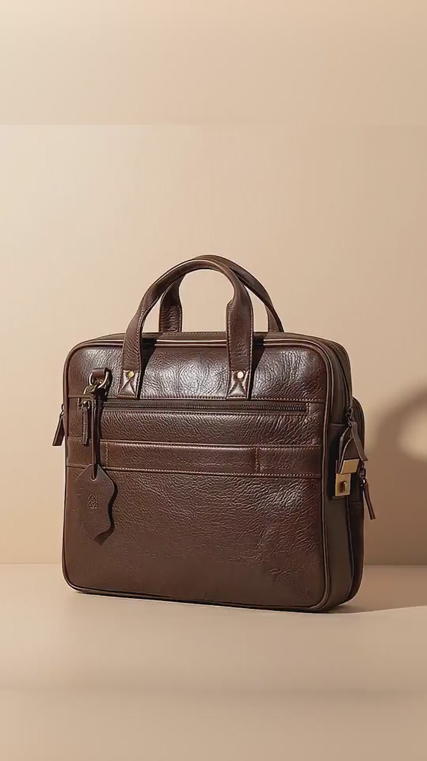 The Brown Garnet Briefcase