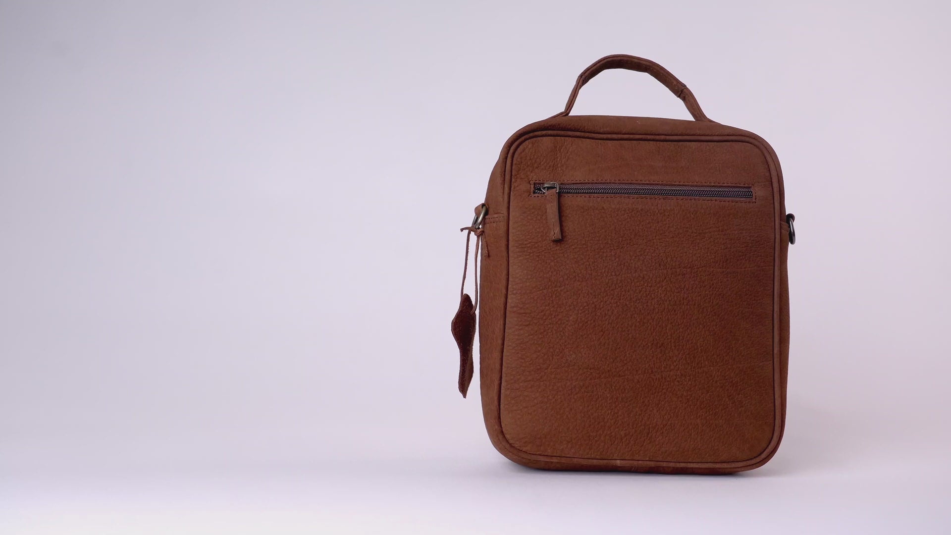 Video of leather crossbody bag